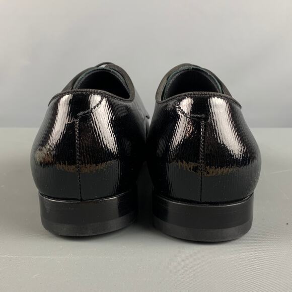 GIORGIO ARMANI Size 6 Black Solid Leather Lace Up Lace Up Shoes main image 9